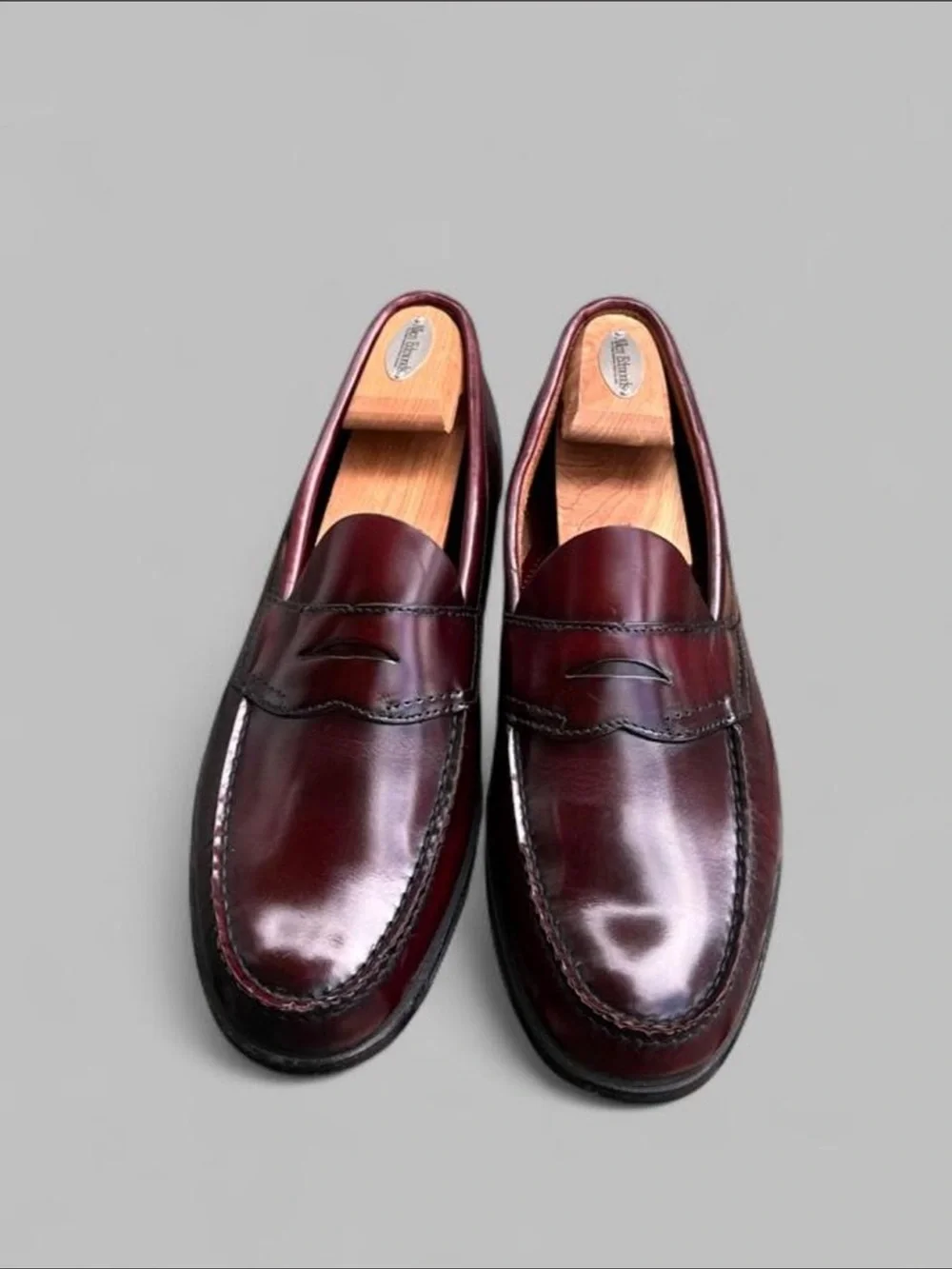 G.H. Bass USA Made Leather Penny Loafers Burgundy - 13B